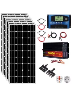   Solar system, 1000W solar panel, 5000W inverter, 100A MPPT charger, 24V battery