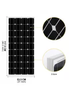 Solar system, 1200W (1,2kW) solar panel, 5000W inverter, 100A Hybrid MPPT charger black, 24V battery