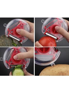  3 in 1 Magic Trio Peeler Set Slicer Stainless Steel Peeler Shredder Julienne Cutter Multi Peel Blade Zesters Grater Kitchen Tool