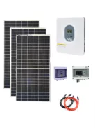 Szigetüzemű napelem rendszer 1395W, 3200W 12V inverter, MPPT, DC és AC doboz, komplett szett