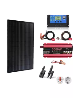 Solar system, 160W solar panel,3000W inverter, 30A charger 