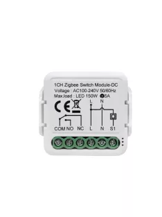   TUYA 1 csatornás száraz kontaktos relé, Zigbee, 10A, DC12-48 és AC110-240V