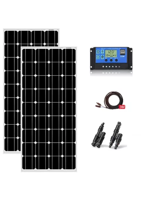 Solar system, 200W solar panel, 20A charger 