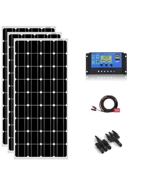 Solar system, 300W solar panel, 30A charger 