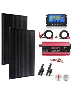 Solar system, 370W solar panel, 3000W inverter, 30A charger 
