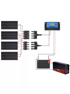 Solar system, 400W solar panel, 4000W inverter, 30A charger 
