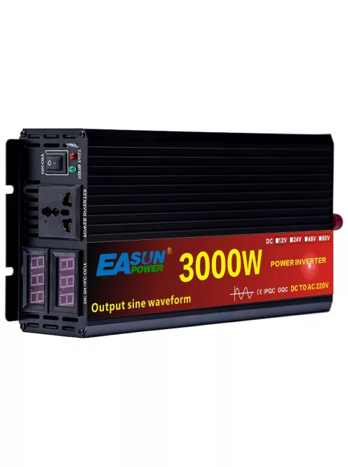 OFF GRID Solar system, 900W solar panel, 3000W inverter, 100A Hybrid MPPT charger black