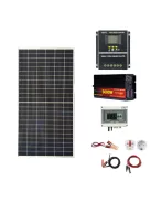 OFF GRID Solar system, 450W solar panel, 5000W inverter, 100A Hybrid MPPT charger black, 12V battery