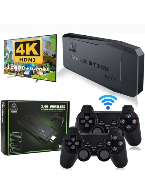4K HD Video Game Console 2.4G Double Wireless Controller For PS1/FC/GBA Retro 32GB