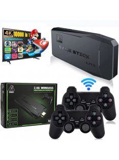   4K HD Video Game Console 2.4G Double Wireless Controller For PS1/FC/GBA Retro TV Dendy Game Console 10000 Games Stick