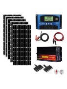 Solar system, 500W solar panel, 5000W inverter, 60A MPPT charger 