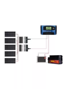   Solar system, 500W solar panel, 5000W inverter, 60A MPPT charger 