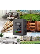 Multifunkciós 5 az 1-ben CO₂ mérő, hőmérséklet, páratartalom, TVOC, HCOC mérő