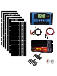   Solar system, 600W solar panel, 5000W inverter, 60A MPPT charger 
