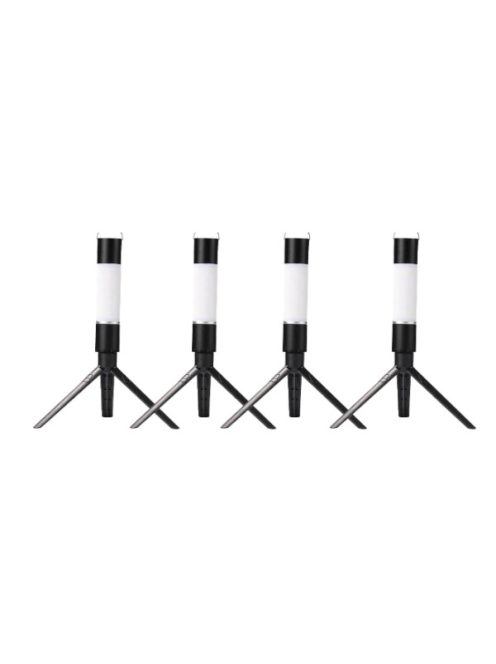 Többfunkciós LED zseblámpa állvánnyal - Fekete