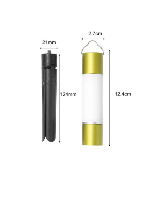 Többfunkciós LED zseblámpa állvánnyal - Fekete