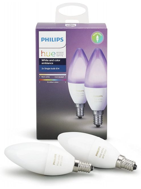 Philips Hue White & Color Ambiance E14 LED candle double pack, dimmable,