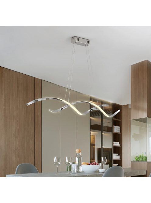 Modern LED függőlámpa króm színben