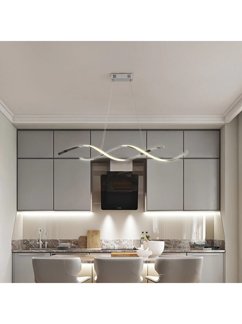 Modern LED függőlámpa króm színben