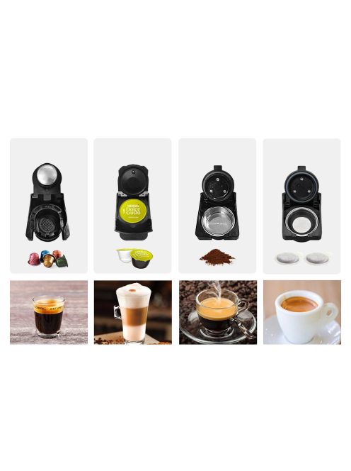 Multikapszulás Kávéfőző 4 az 1-ben 19Bar Nespresso, Dolce Gusto, POD és Őrölt kávé HiBREW