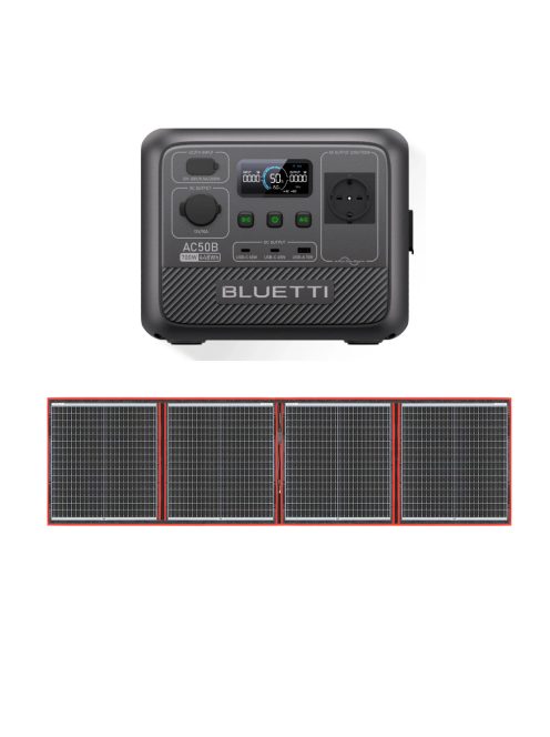 Bluetti AC50B 700W Solar Generator 1400/700W + 200W solar panel