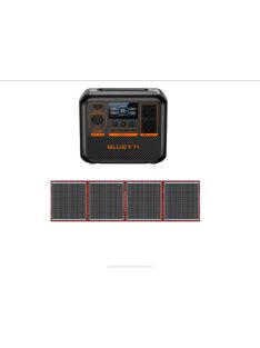   Bluetti AC70P 1000W töltőállomás, szolár generátor, hordozható erőmű + 300W hordozható napelem   
