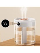 Cool Mist Humidifier H2o Air Humidifier 2L Large Capacity Double Nozzle with LCD Humidity Display Essential Oil Diffuser 