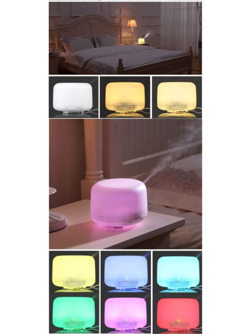 Ultrahangos párásító és illóolaj diffúzor, távirányítóval, időzítő funkcióval, hangulatvilágítással