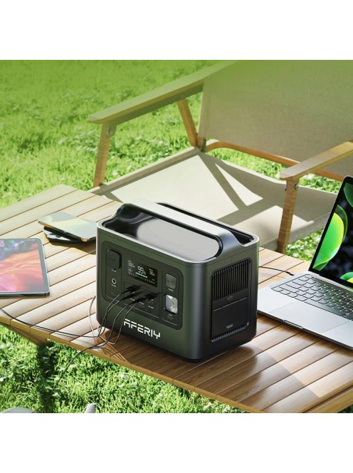 1600W töltőállomás, szolár generátor, hordozható erőmű 100W napelem szett, Aferiy P010