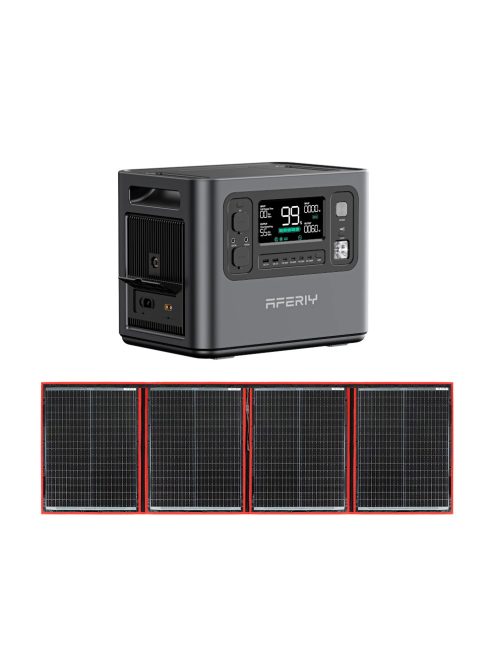 4000W töltőállomás, szolár generátor, hordozható erőmű + 200W napelem Aferiy P210, Dokio