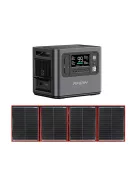 4800W töltőállomás, szolár generátor, hordozható erőmű + 400W napelem Aferiy P210, Dokio