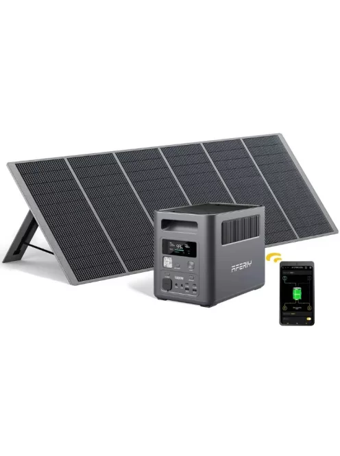 Aferiy P180 Pro 1800W töltőállomás, szolár generátor, hordozható erőmű + 400W hordozható napelem
