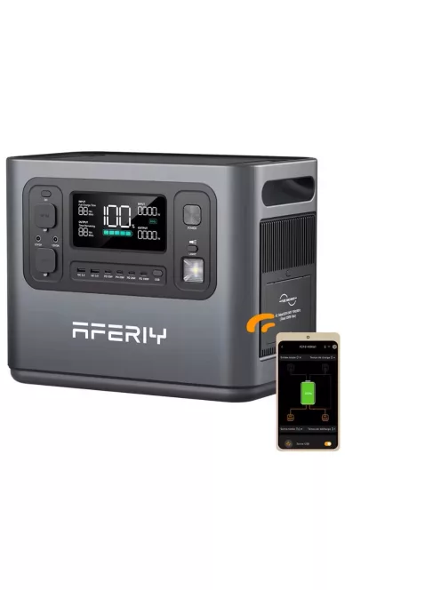 5600W / 2800W töltőállomás, szolár generátor, hordozható erőmű + 400W napelem Aferiy P280, Dokio