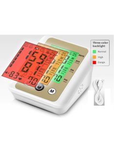   Automatic Upper Arm Blood Pressure Monitor, Digital Tonometer, Blood Pressure, Heart Rate, LCD 