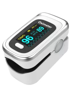 Fingertip Pulse-oximeter Silver + Bag "L" size 