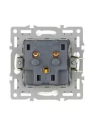  Waterproof Power Socket,16A EU Standard Electrical Outlet 82mm * 82mm white Crystal Glass Panel wall socket
