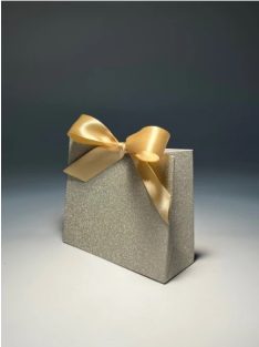 Cardboard gift bag 11.5X4.5X10cm, shiny gold color
