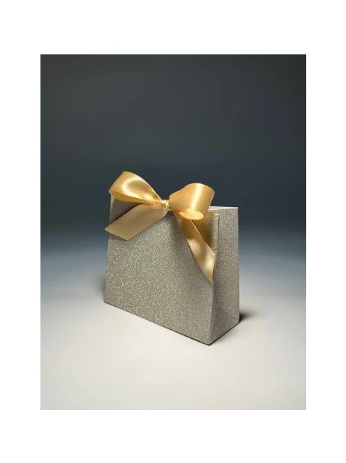 Cardboard gift bag 11.5X4.5X10cm, shiny gold color