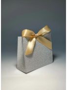 Cardboard gift bag 11.5X4.5X10cm, shiny gold color