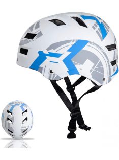   Bukósisak rollerhez, kerékpárhoz, egyéb sportokhoz - Fehér/Kék M-L 56-59