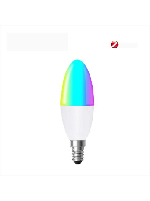 Okos színes led izzó, Zigbee RGBCCT E14 5W Tuya, Hubitat, SmartThings, Alexa, Google Home