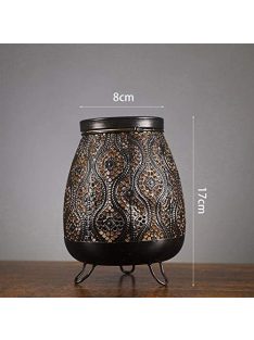 Night Light Vintage Wrought Iron Carved Lantern Night Light