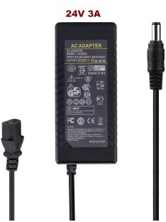   24V 3A Tápegység DC 5,5, Hálózati adapter, LED tápegység
