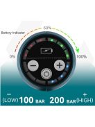 Akkumulátoros magasnyomású mosó, autómosó, permetező, 18V, 3500W, 200 bar, 2 akkumulátor,, zöld