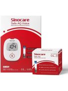 SINOCARE vércukorszintmérő Safe AQ Smart  50 teszt, 50 tű, Piros