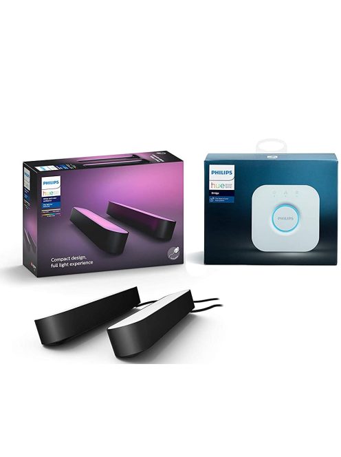Philips Hue Bridge plus Philips Hue White and Color Ambiance Play Double pack