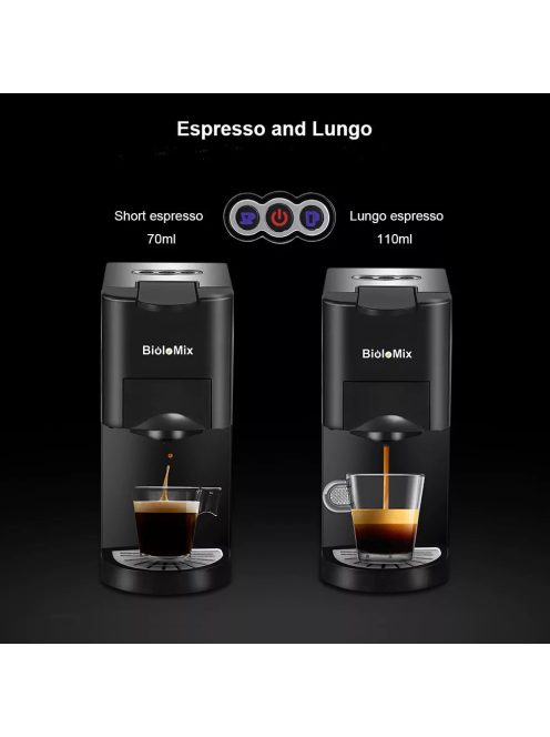 BioloMix 3 in 1 Espresso Coffee Machine Multiple Capsule Coffee Maker Fit Nespresso,Dolce Gusto and Coffee Powder
