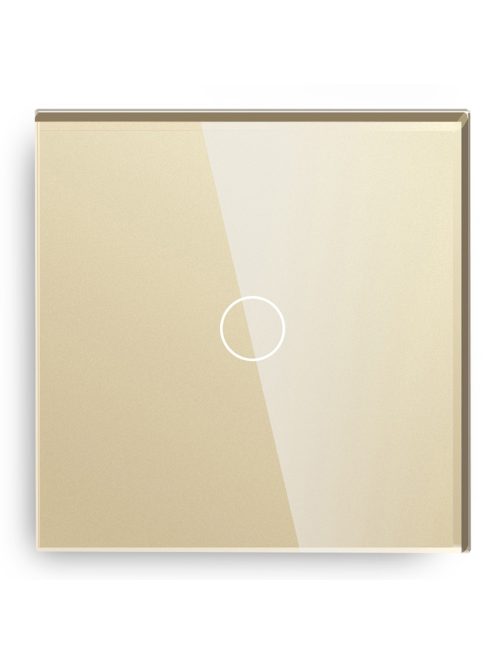 Elegant Touch Light Switch 1 Gang 1 Way, Tempered Glass Panel Light Switch Gold