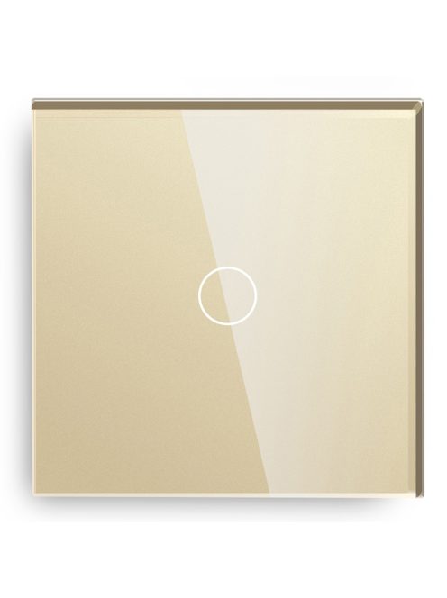 Elegant Touch Light Switch 1 Gang 1 Way, Tempered Glass Panel Light Switch Gold