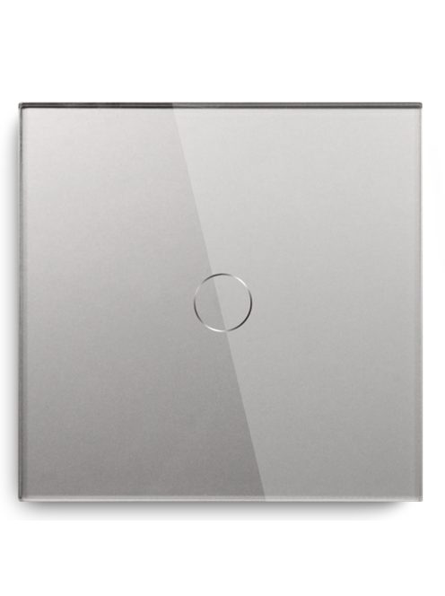Elegant Touch Light Switch 1 Gang 1 Way, Tempered Glass Panel Light Switch Silver